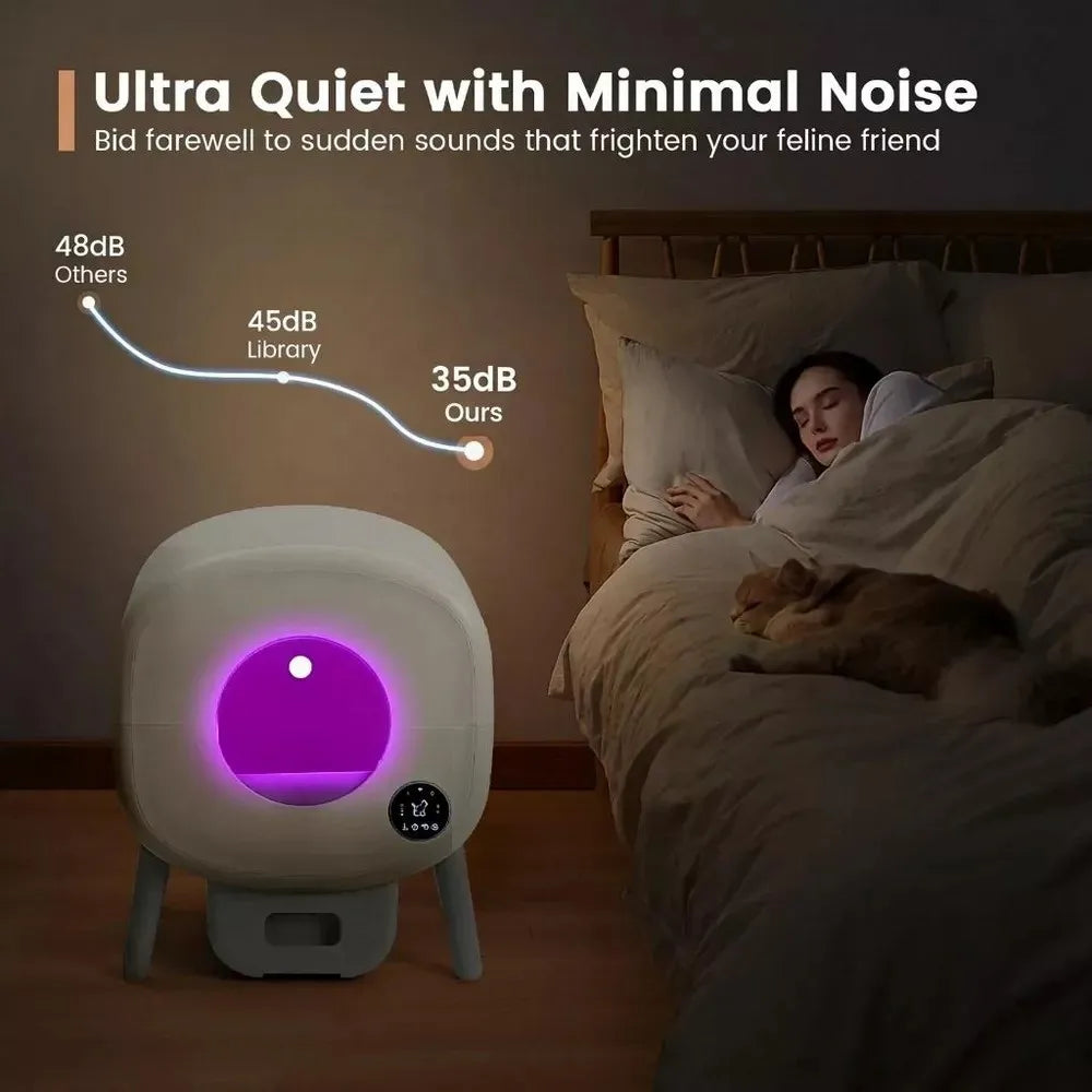 Automatic Self-Cleaning Cat Litter Box With App Control