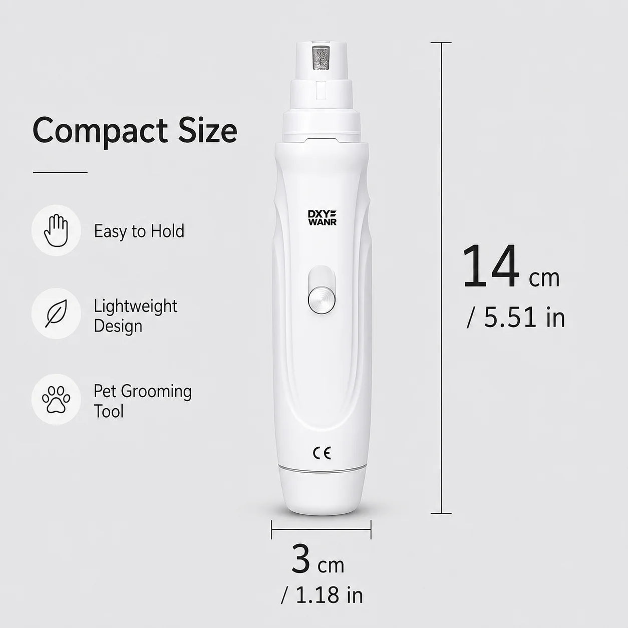 USB Rechargeable Electric Pet Nail Grinder For Dogs And Cats