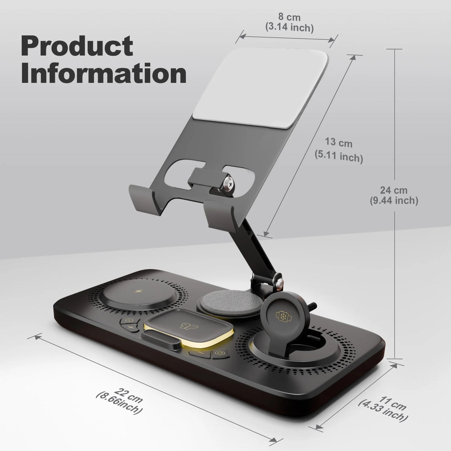 7-In-1 Wireless Charger Station For IPhone Apple Watch
