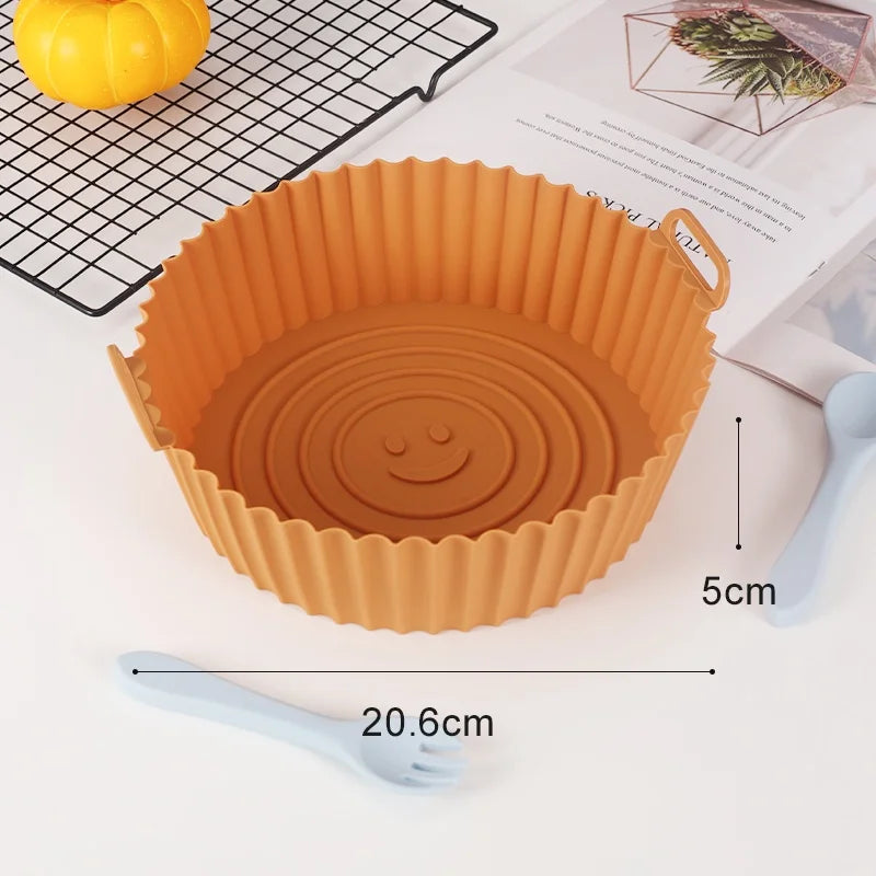 Nonstick Silicone Air Fryer Pan Liner For Oven Baking Tray