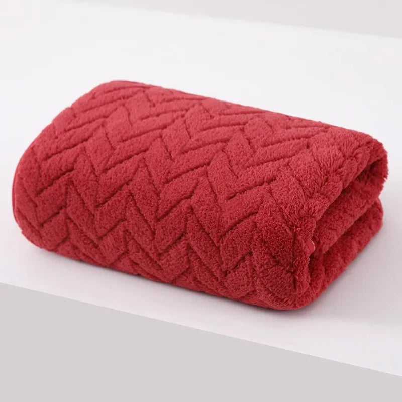 Thick Coral Velvet Bath Towels Absorbent Quick Dry Home Hotel