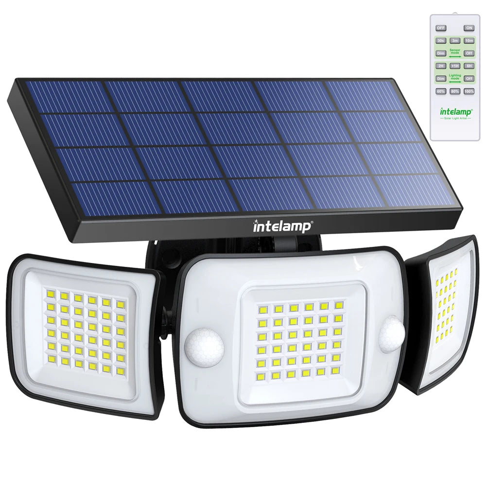 Intelamp Outdoor Solar Lights With Motion Sensor 1200LM IP65