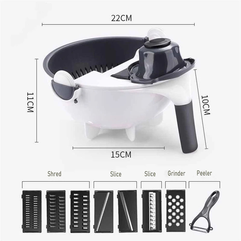 9 In 1 Vegetable Cutter Grater Slicer Kitchen Tools