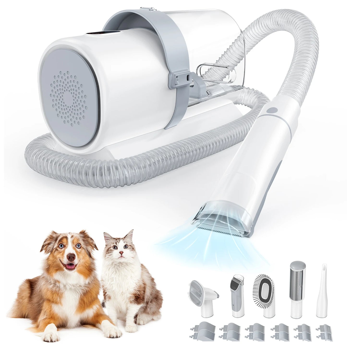 JHK 2.5L Pet Grooming Vacuum Kit With Cordless Low Noise Clippers