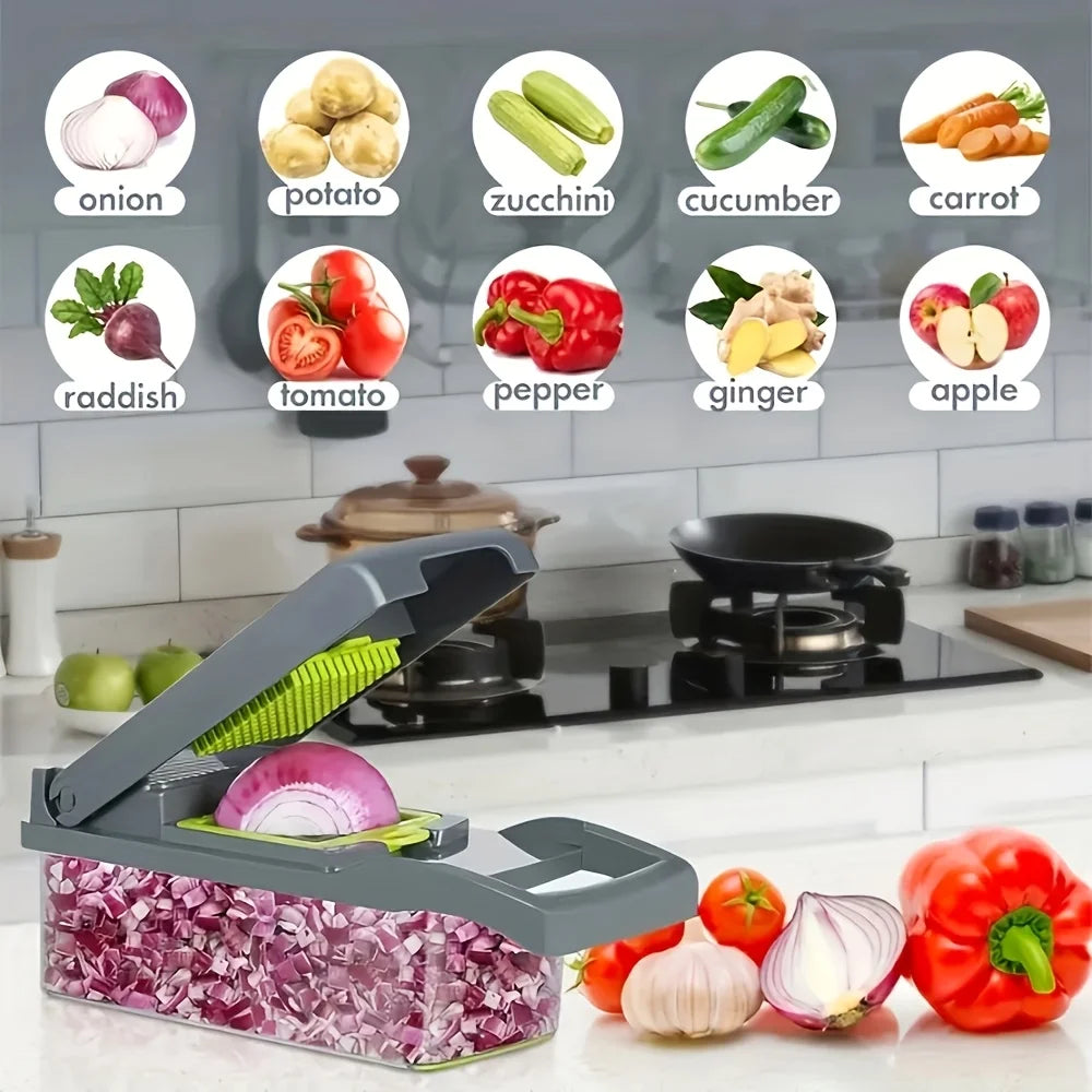 Ledibaby 16-In-1 Manual Vegetable Chopper Set With Blades