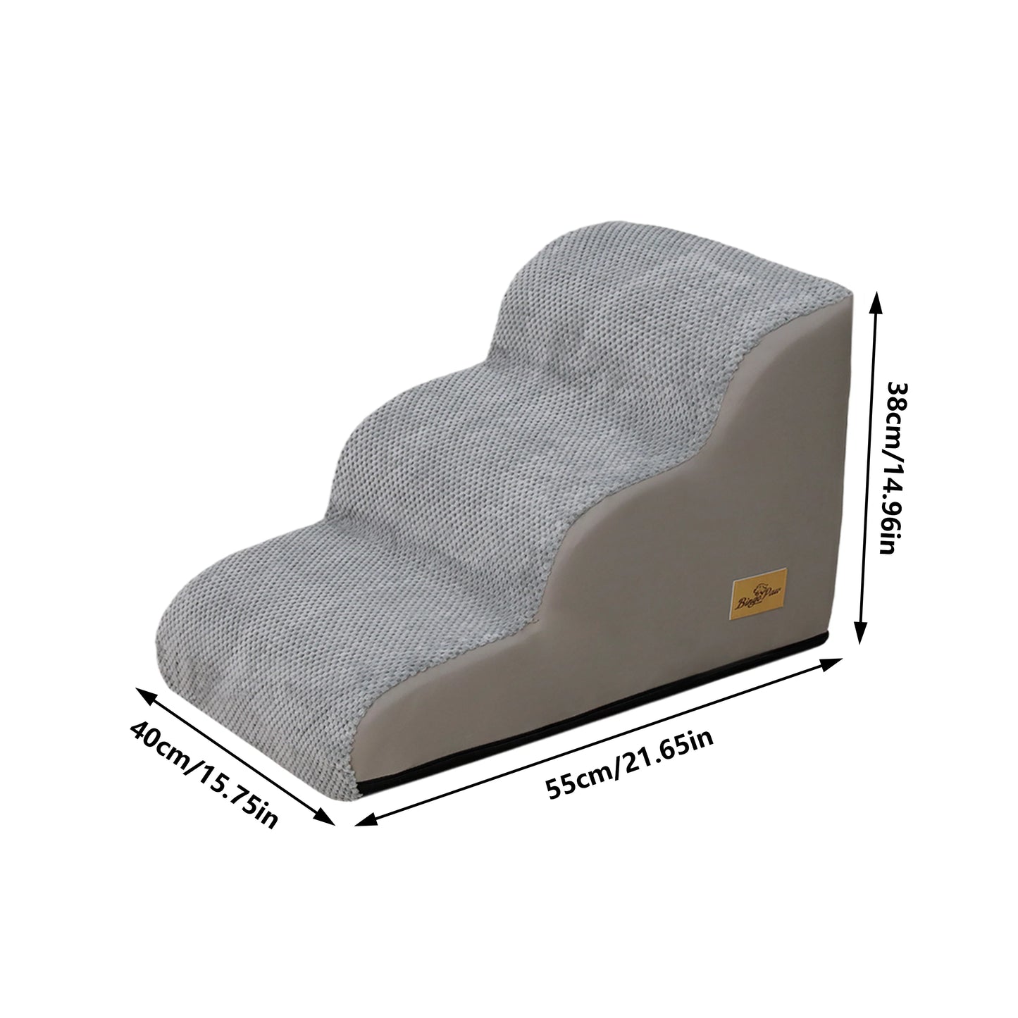 3 To 5 Step Curved Dog Stairs With Removable Cover