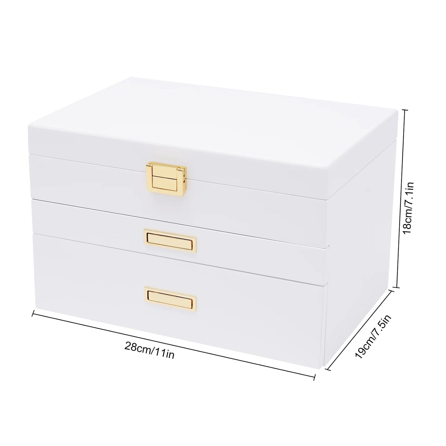 Wood Jewelry And Watch Display Case Organizer For Home