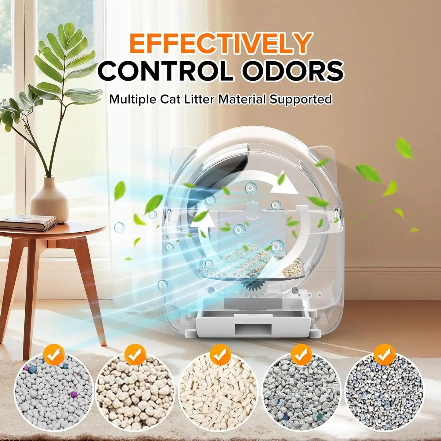 Self Cleaning Automatic Litter Box For Cats With App