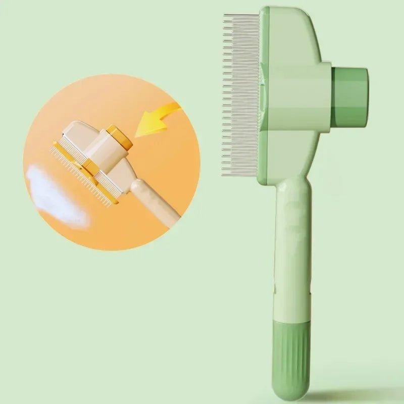 Self-Cleaning Dog Comb One-Button Pet Hair Remover Grooming Brush