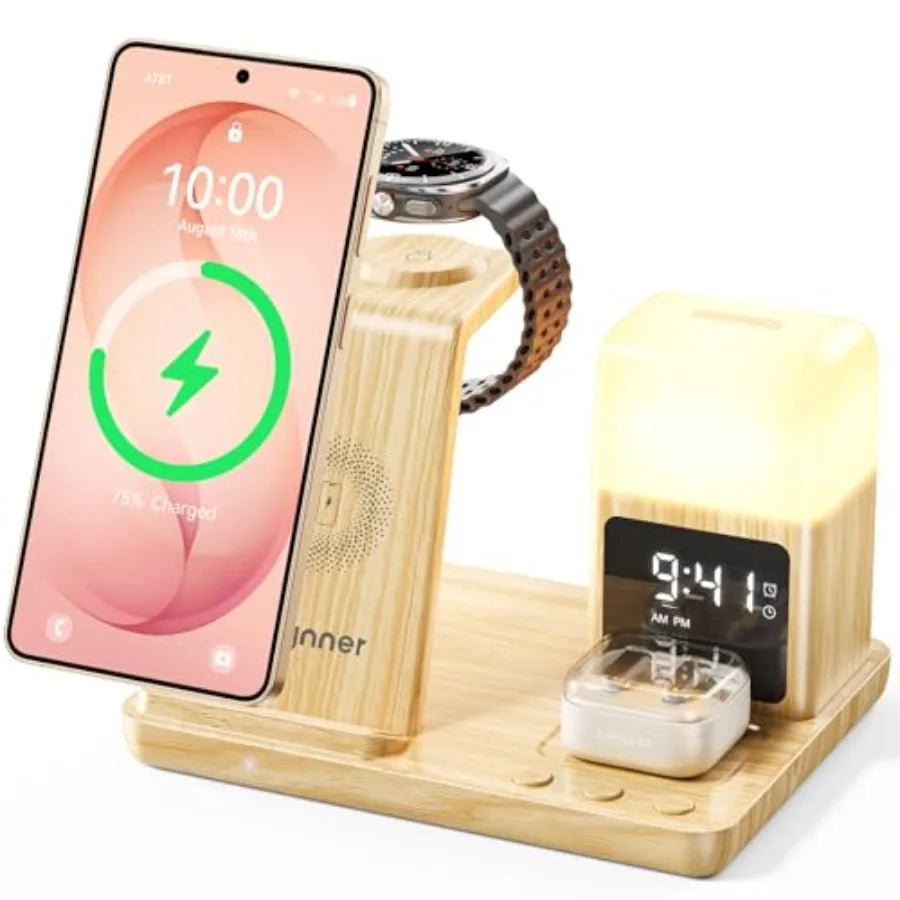 Samsung 6-In-1 Wireless Charging Station With Clock and Night Light