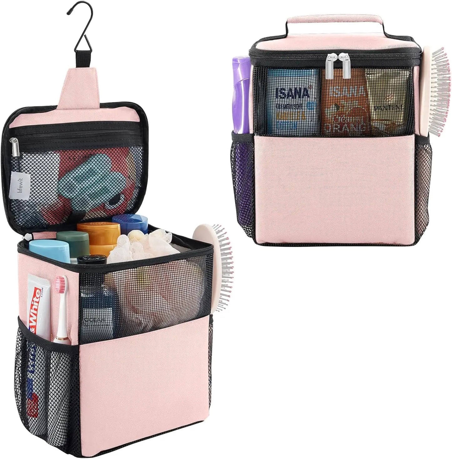 Shower Bag Mesh Caddy Portable Dorm Tote for Gym Travel