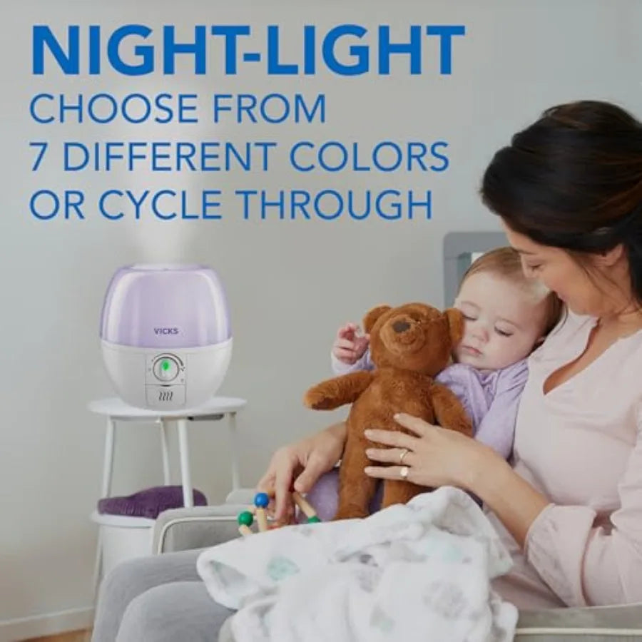 3-In-1 Cool Mist Humidifier With Night Light Diffuser