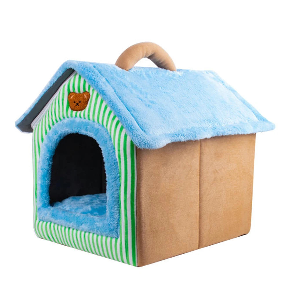 Foldable Pet House For Cats And Small Dogs Washable Cover