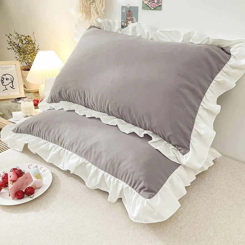 Princess Ruffled Pillowcases For Adults And Kids Premium