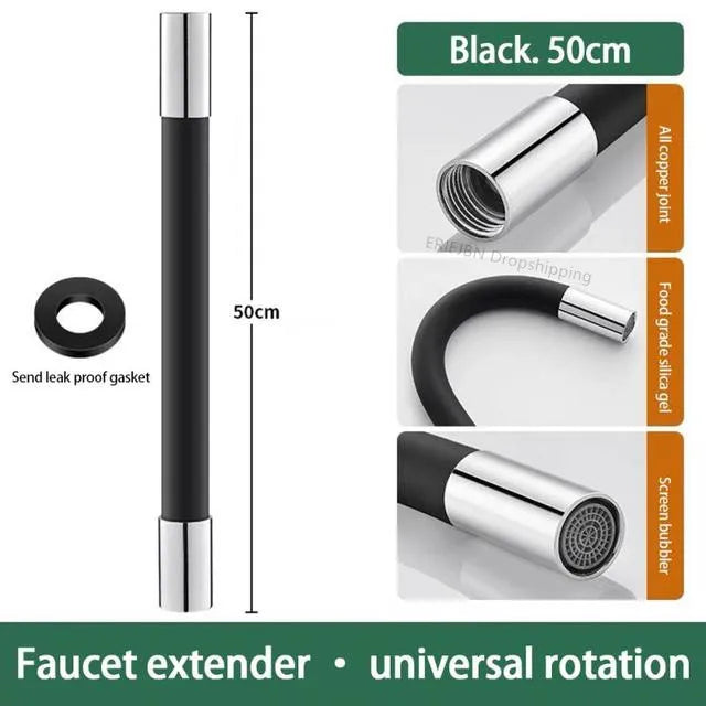 360 Degree Rotating Faucet Extender Silica Gel Splash Guard