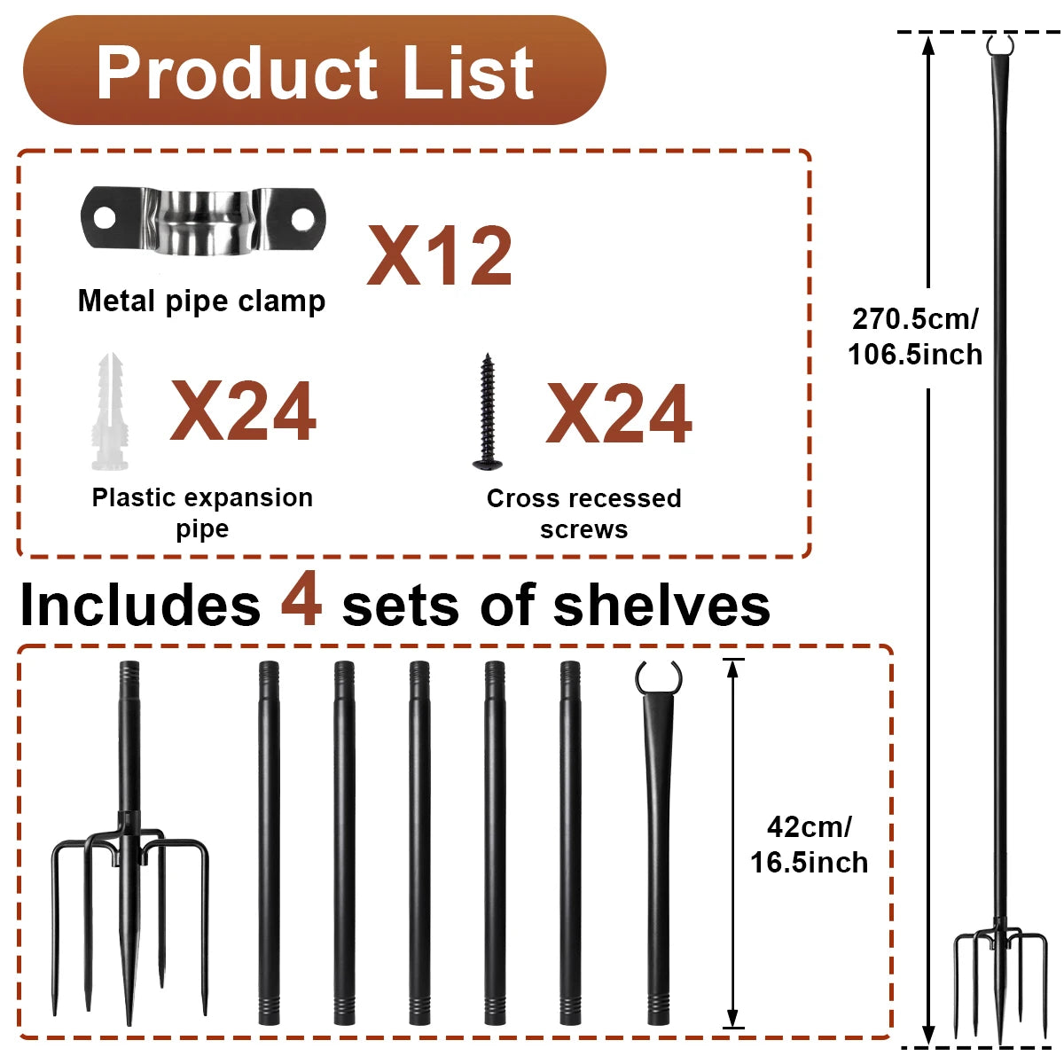 Aiopp String Light Poles For Outdoor Garden Adjustable Heavy Duty