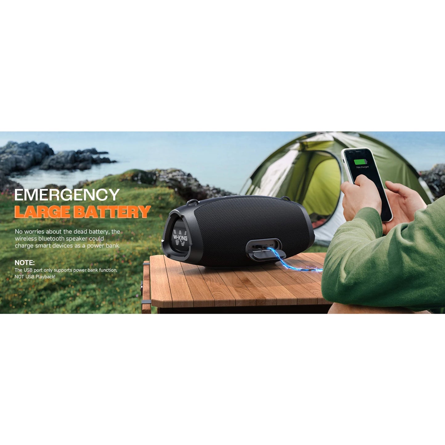 W-King X10 Bluetooth Speaker 120W Max Portable Party Speaker