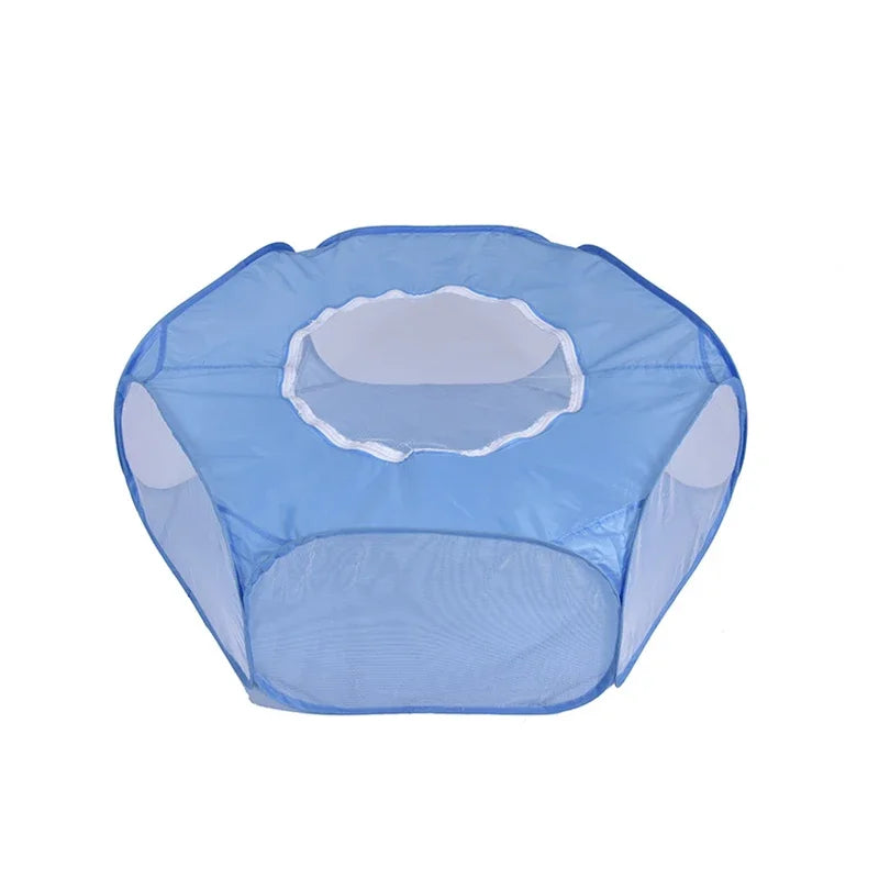 Foldable Transparent Pet Cage Playpen For Dogs Cats And Rabbits