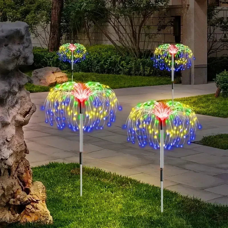 60 LEDs Solar Firework Lights Waterproof Garden And Pathway