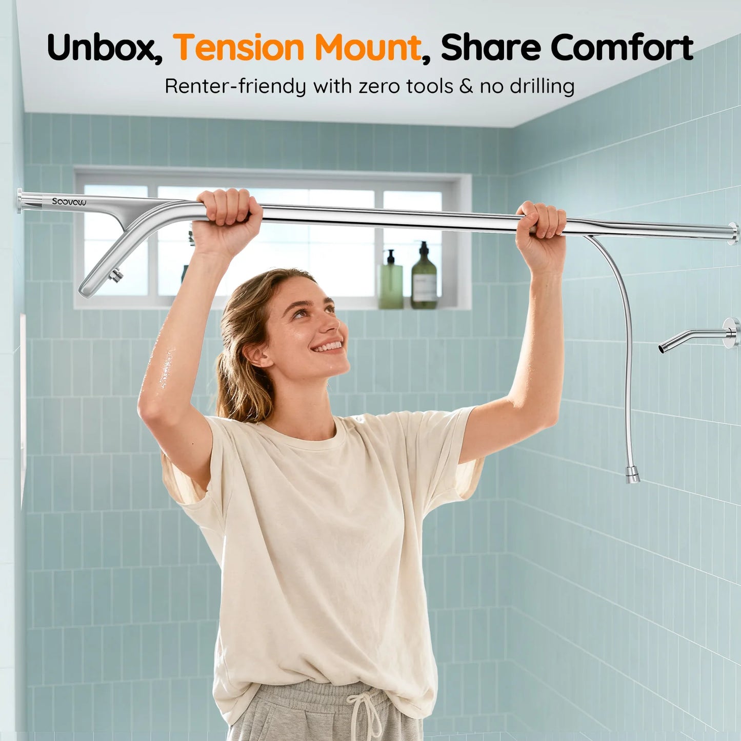 Tandem Shower Head For Couples Dual Shower Head System