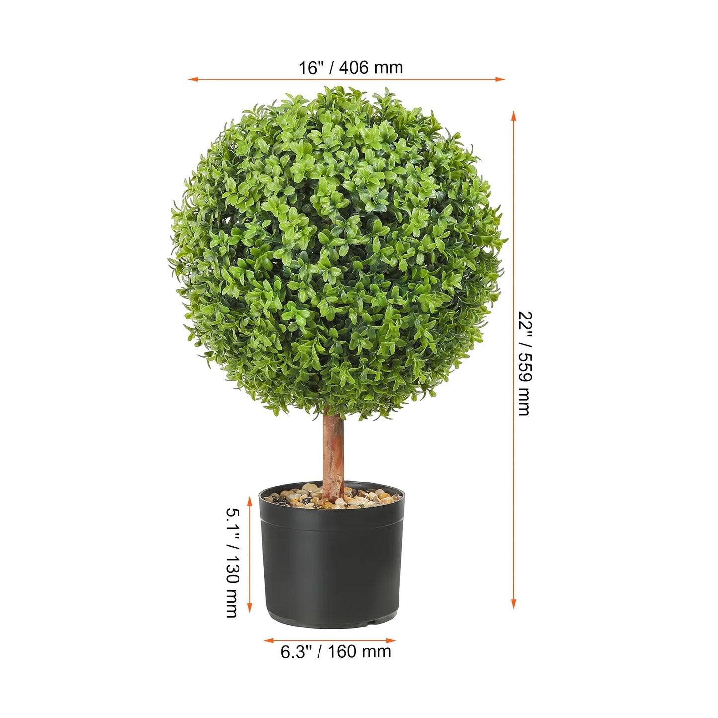 Artificial Boxwood Spiral Topiary Tree Realistic Outdoor Decorative PE