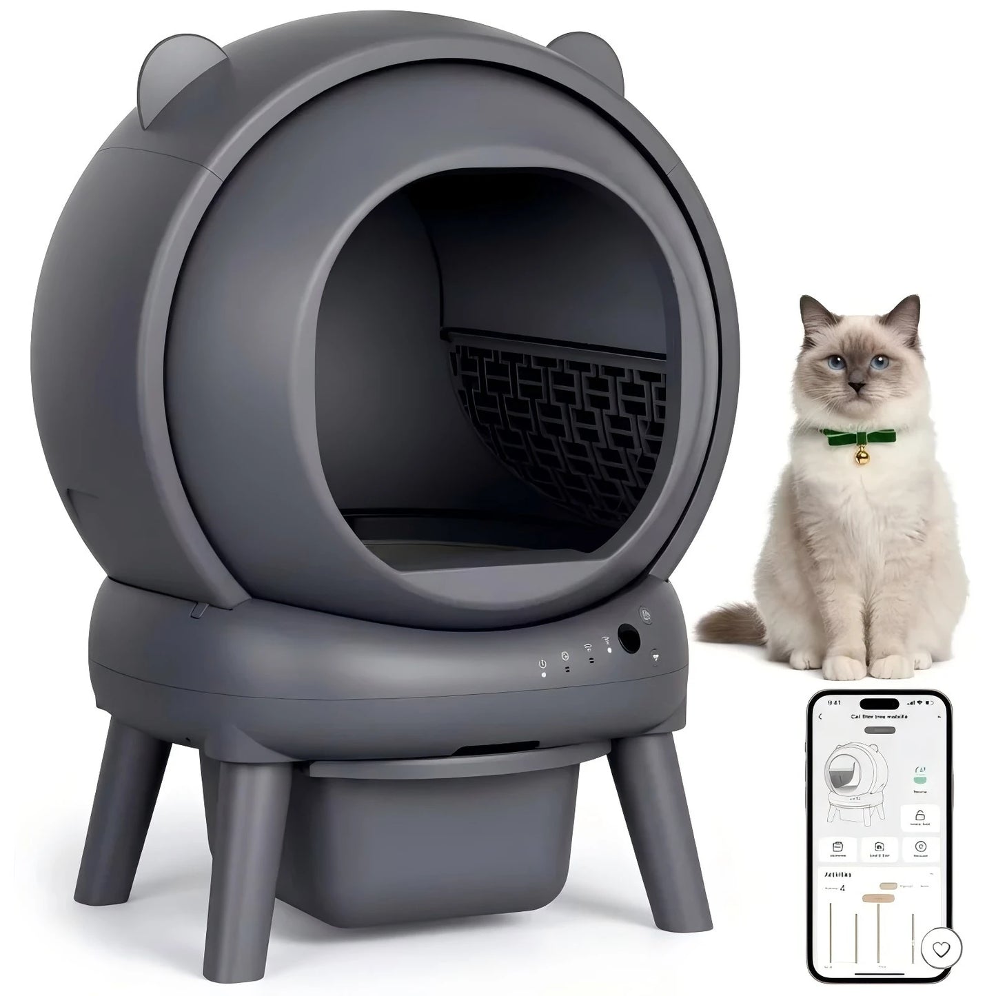 Smart Self Cleaning Cat Litter Box With App Control