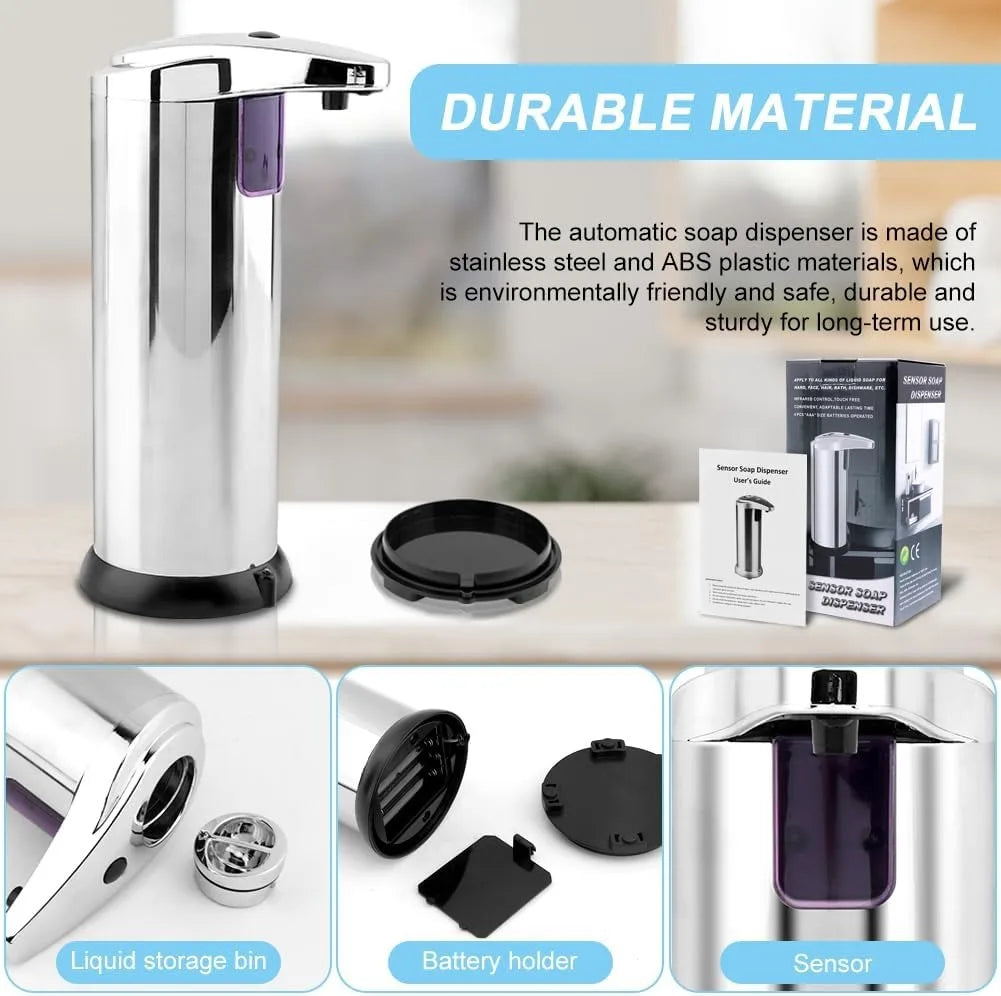 Touchless Infrared Soap Dispenser, Large Capacity for Kitchen Bathroom