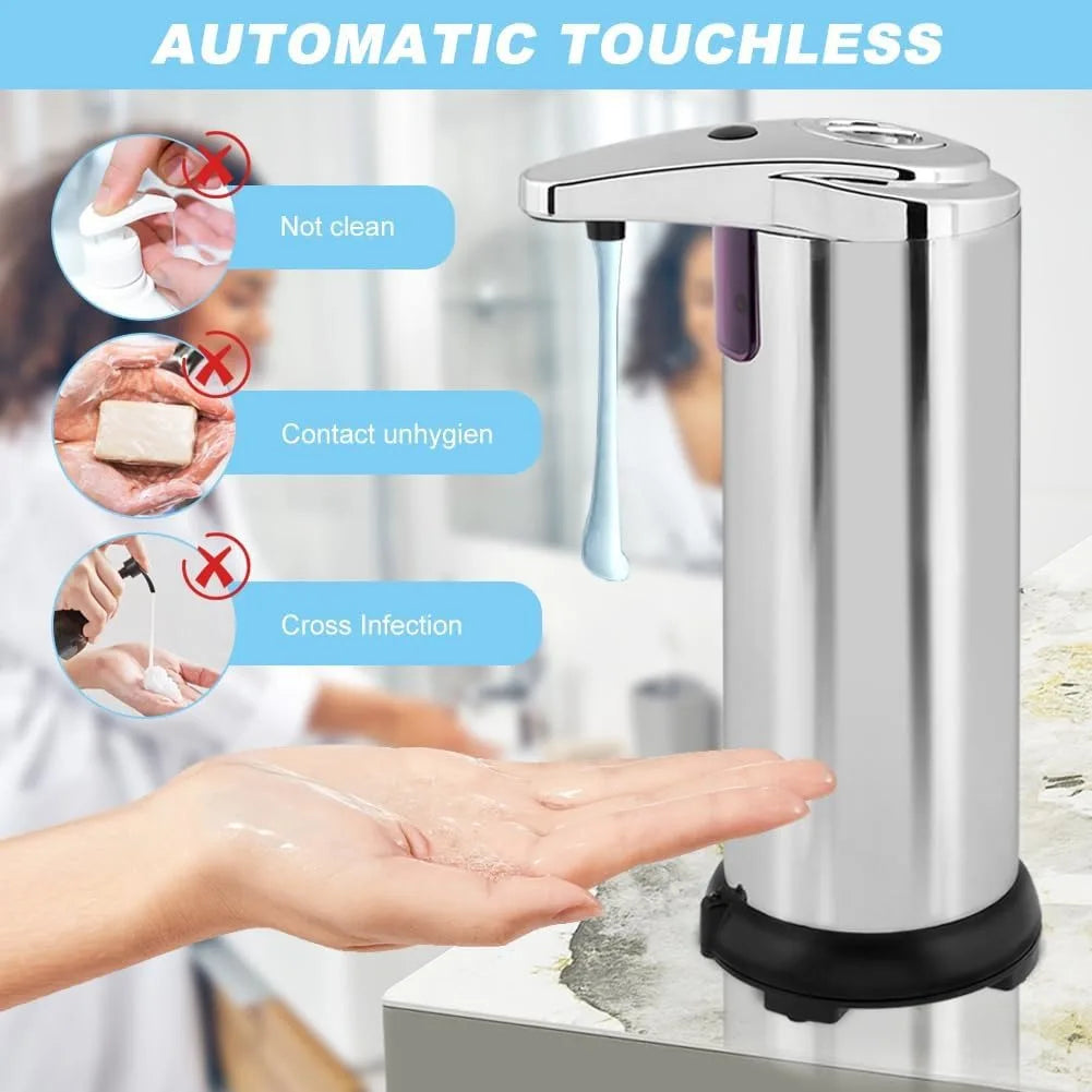 Touchless Infrared Soap Dispenser, Large Capacity for Kitchen Bathroom