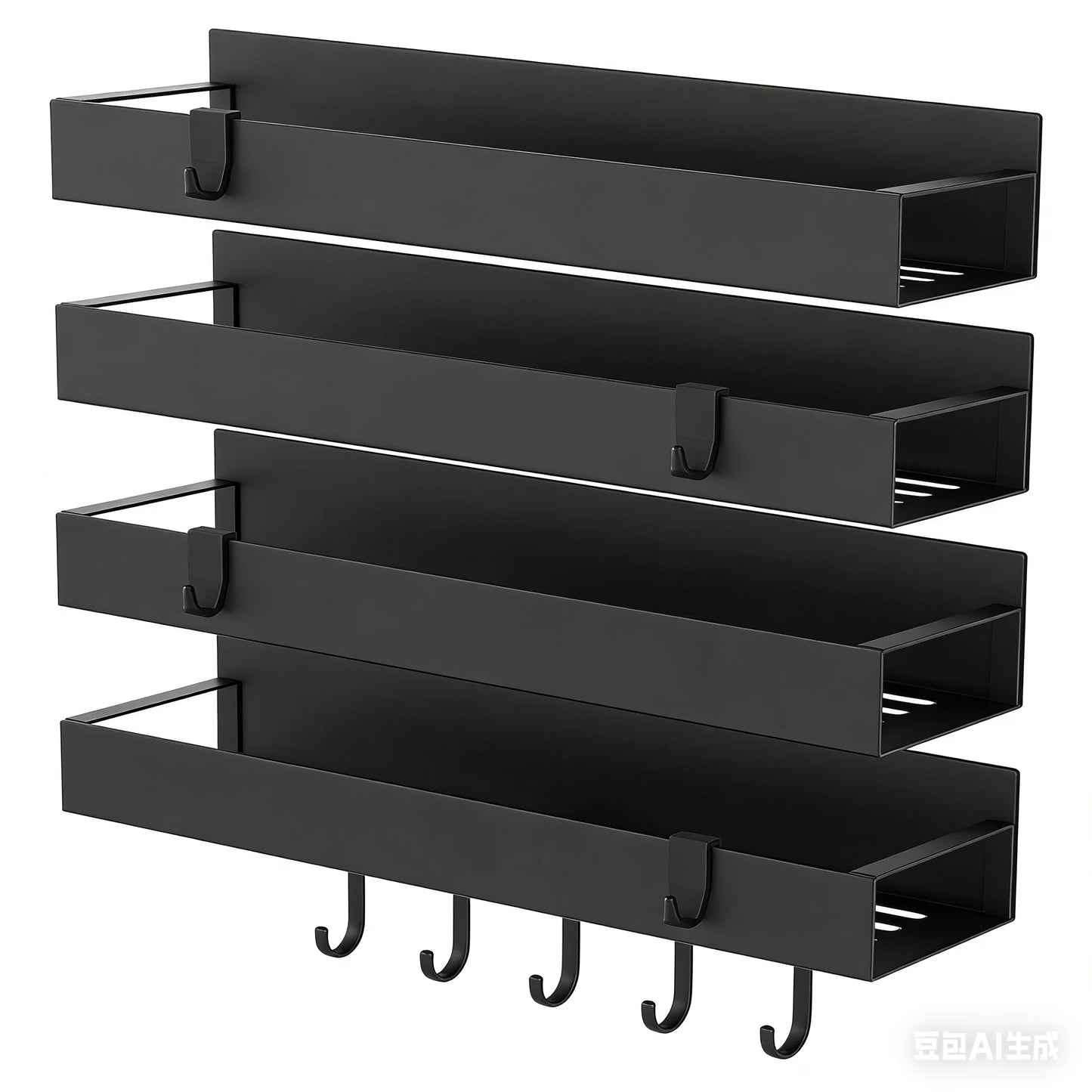 4 Pack Magnetic Spice Rack Organizer For Refrigerator Doors