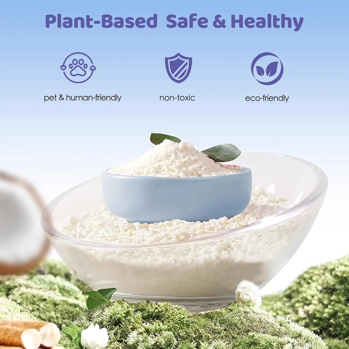 EZSKUUP Nonstick Cassava Cat Litter For Automatic Litter Boxes