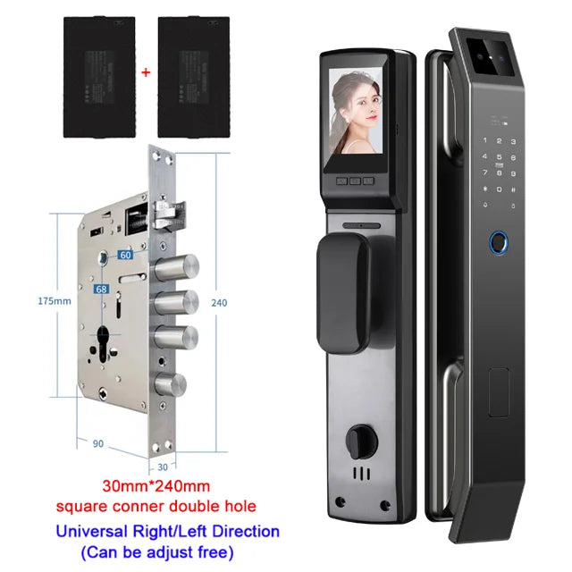 YKESDL 3D Face Recognition Biometric Door Lock With Camera