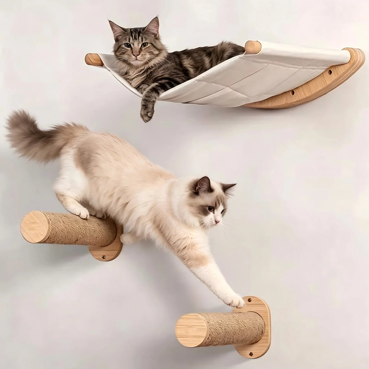 CWV Wall Mounted Cat Hammock Kit With Multi Level Perches