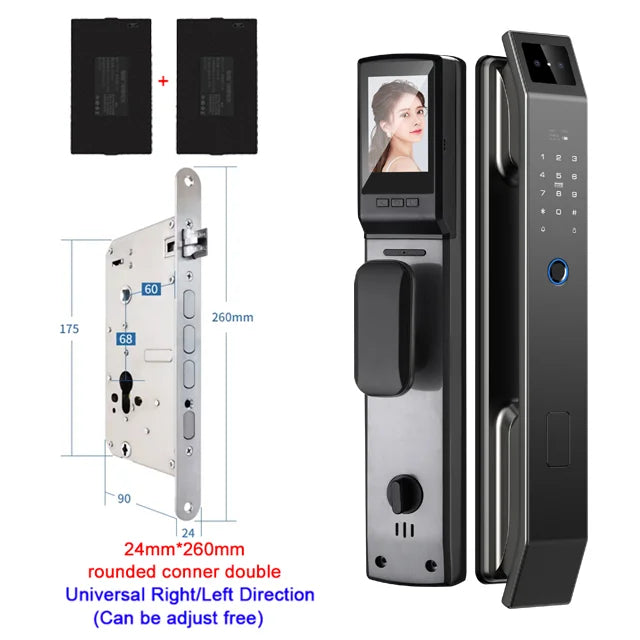 YKESDL 3D Face Recognition Biometric Door Lock With Camera