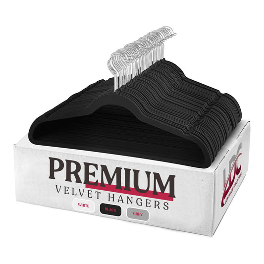 Lux Decor Velvet Hangers Non Slip Heavy Duty Swivel Hook