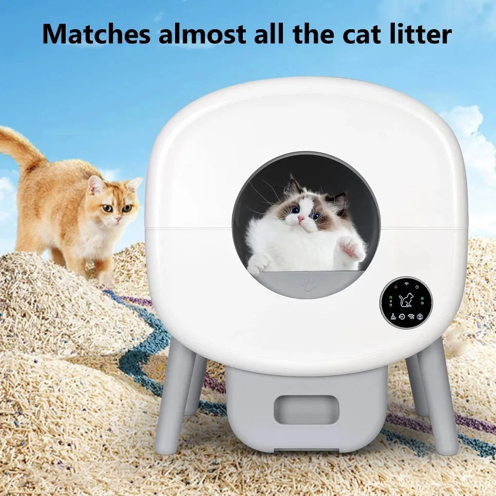 Automatic Self-Cleaning Cat Litter Box With App Control