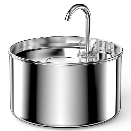 Stainless Steel Cat Water Fountain Whisper Quiet Low Noise