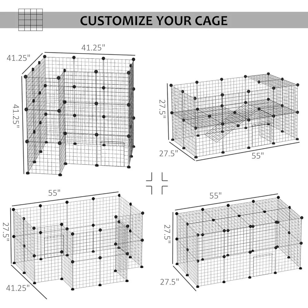 36 Panels Small Animal Playpen With Door For Rabbits