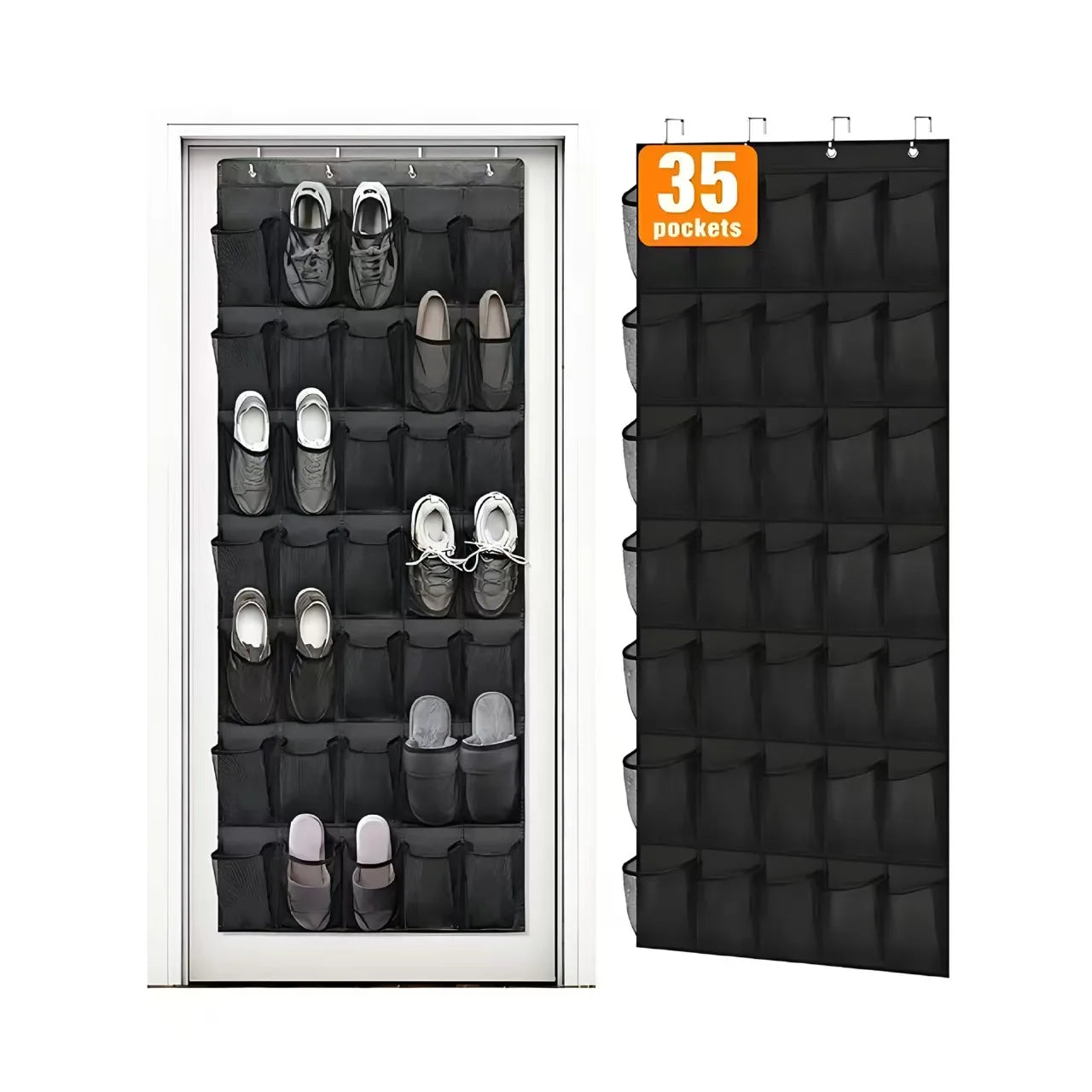 XMSJ Over The Door Shoe Rack With Large Mesh Pockets