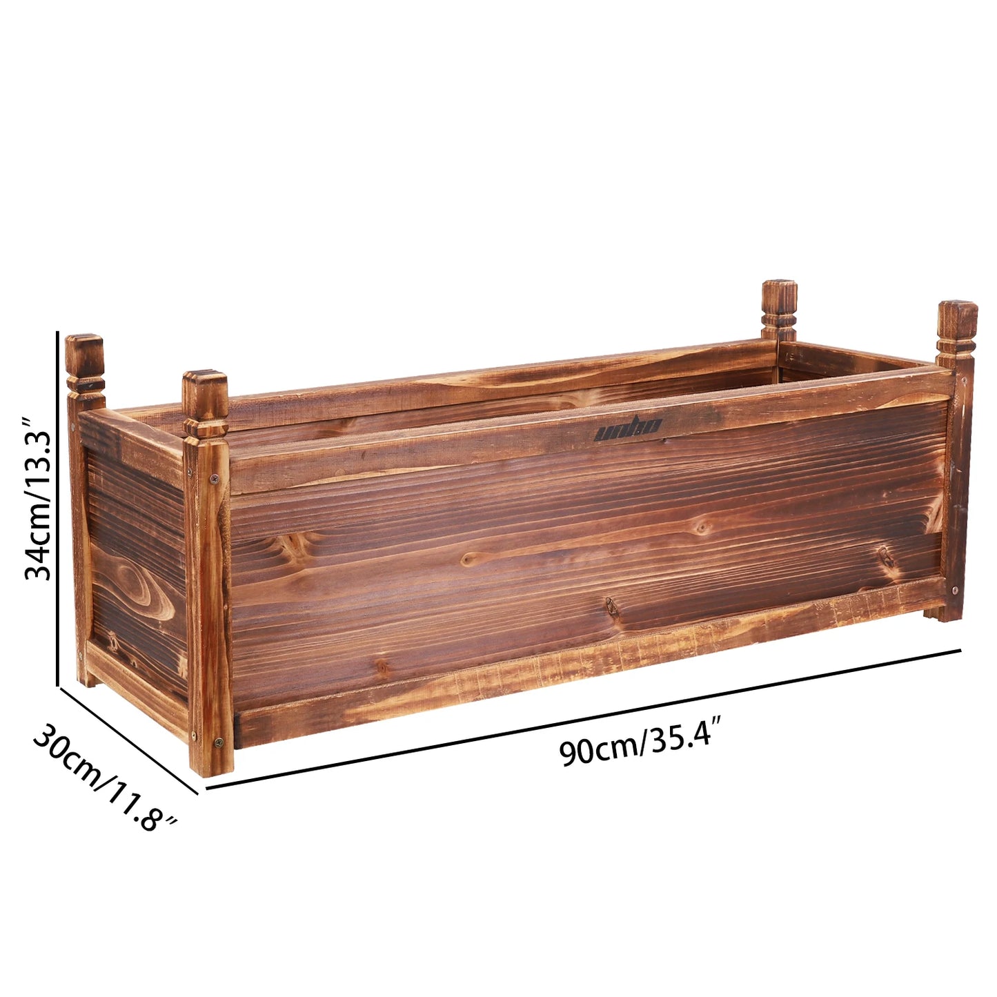Wooden Raised Planter Box For Indoor Outdoor Vegetables And Herbs