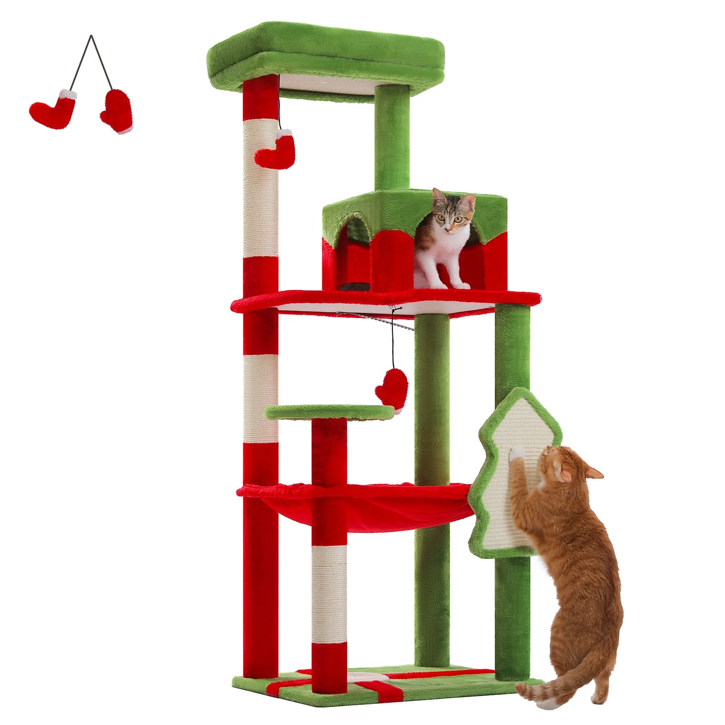 PAWZ Road Five Level Cat Tree Indoor Tower With Hammock