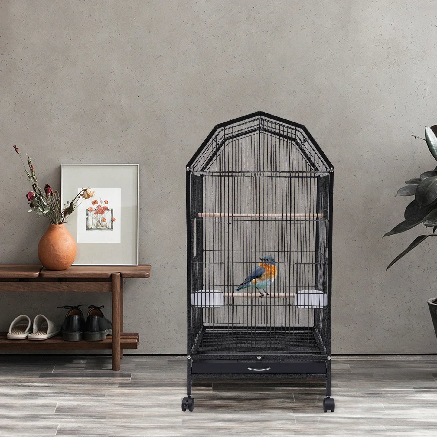 Large Iron Bird Cage For Parrots Finches Cockatoos Pet Birds