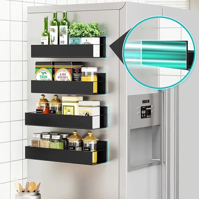 Magnetic Spice Rack for Refrigerator Kitchen Organizer