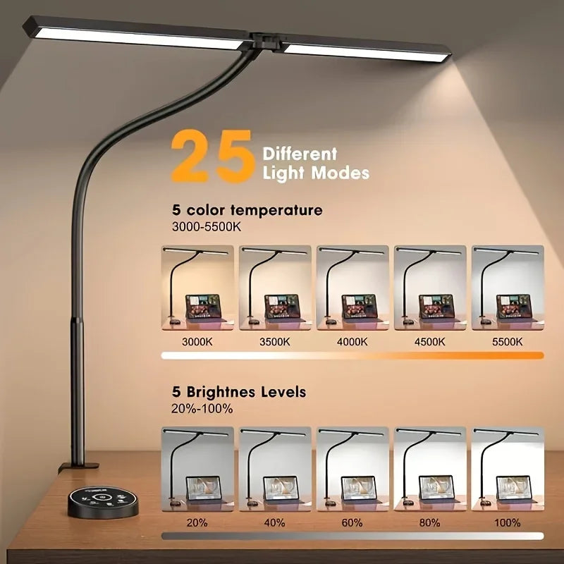 SZRSTH LED Desk Lamp With Five Color Dimmer Eye Care