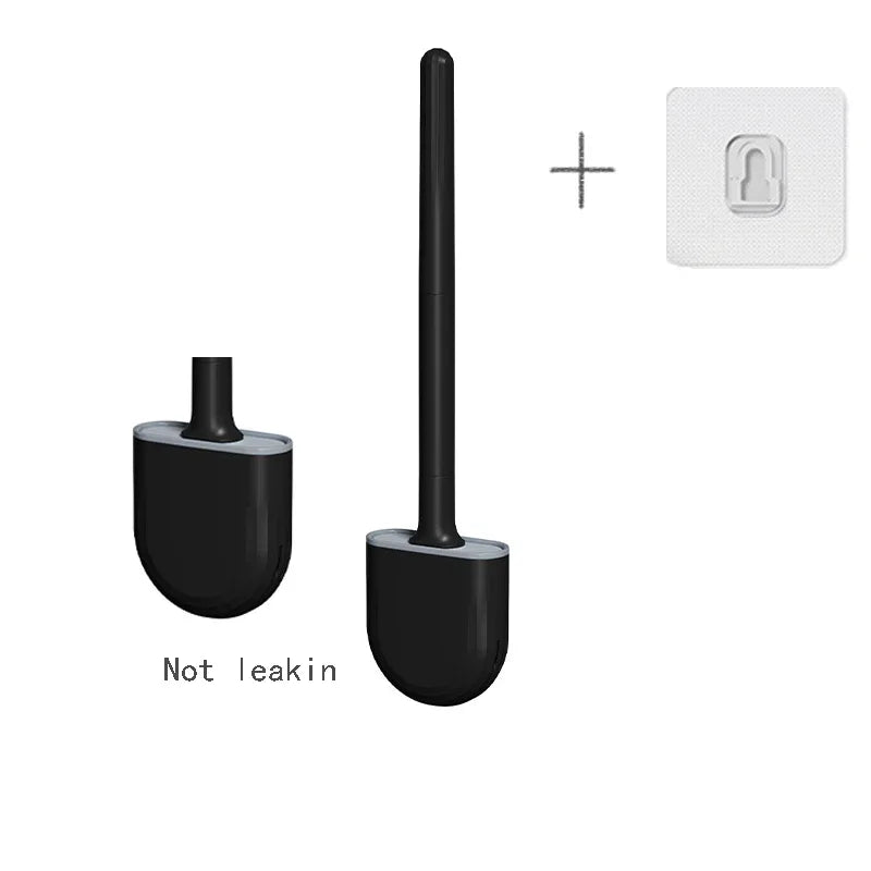 Hanging Silicone Toilet Brush With Long Handle And Quick Dry