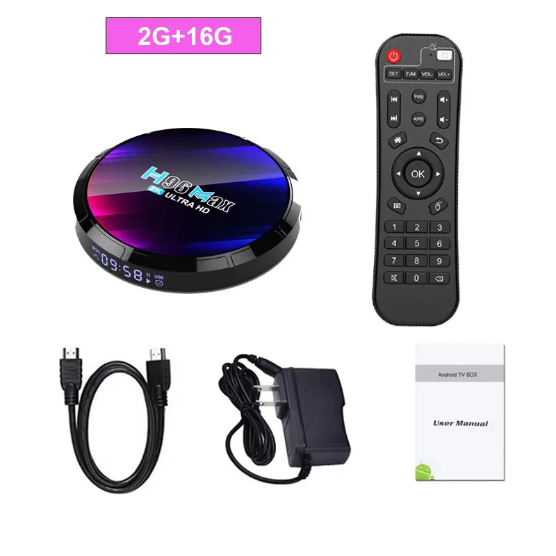 H96 Android Smart TV Box H96 Max RK3528 Quad Core WiFi 6 BT5 8K