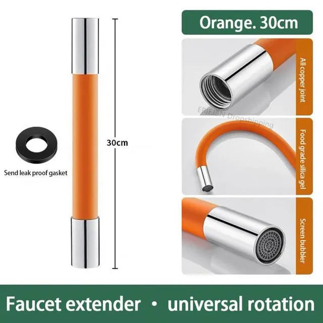 360 Degree Rotating Faucet Extender Silica Gel Splash Guard
