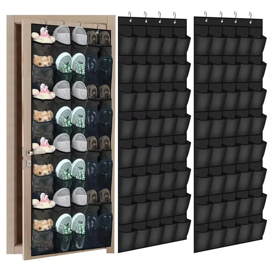 Over The Door Mesh Pocket Shoe Organizer Rack For Closet