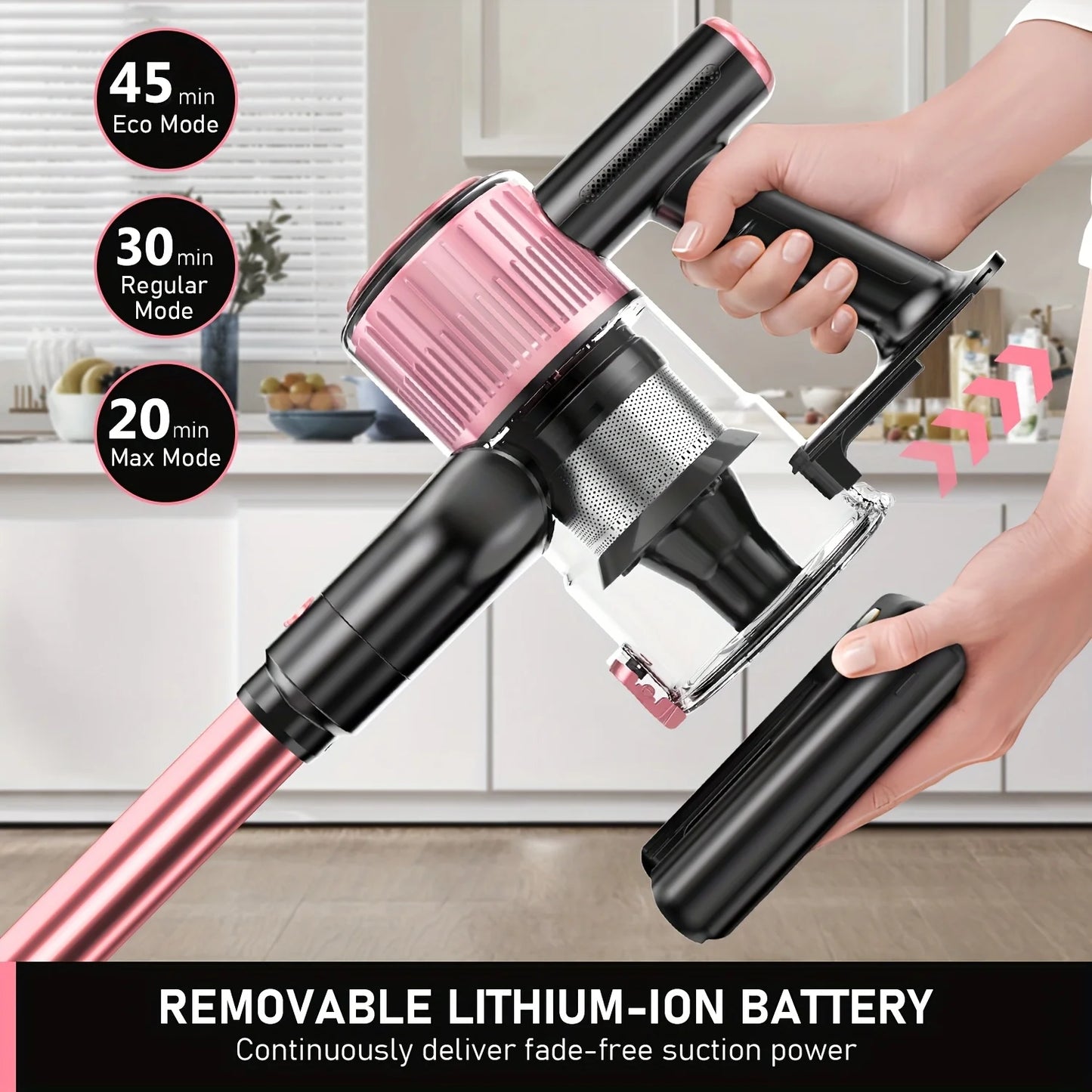 SUXIANGVAC Cordless Vacuum Cleaner 8 In 1 45Kpa Powerful Suction