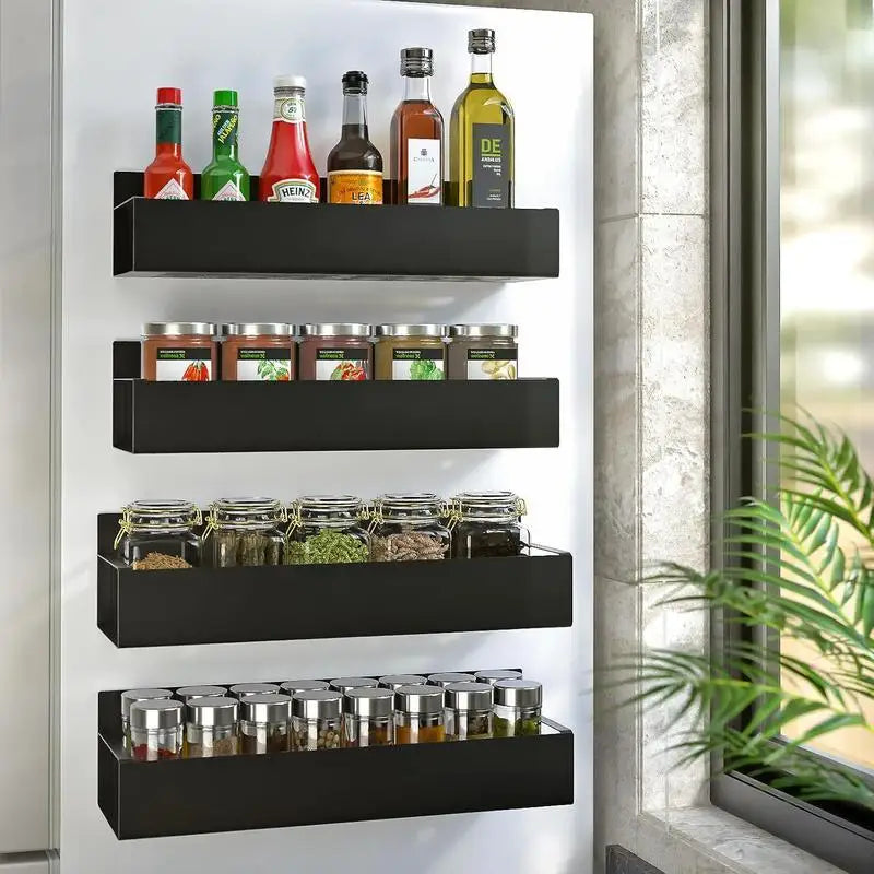 Magnetic Spice Rack for Refrigerator Kitchen Organizer
