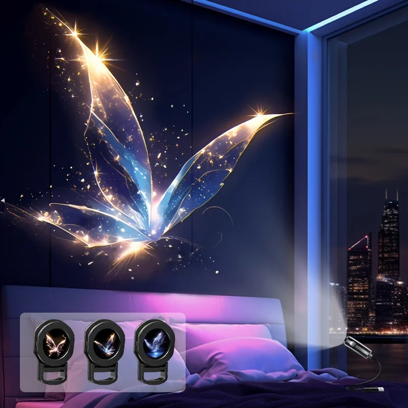 LED USB Projector Night Light With Whale, Butterfly, Jellyfish, Starfish